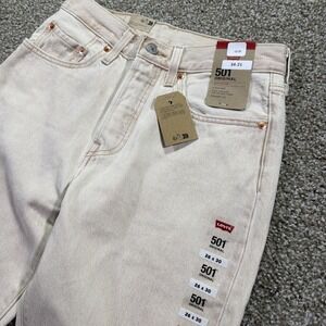 NWOT - Levi's 501 High Rise Jeans in Off-White/Cream